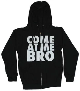 Come At Me Bro Mens Zip Up Hoodie - Block Style Perfect Visiting Jersey Shore - Picture 1 of 1