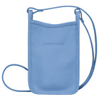 Longchamp Le Foulonne Phone Case XS Leather Crossbody ~NIP~ Cloud Blue