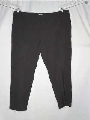 NWT JACLYN SMITH WOMAN BLACK FLAT FRONT 32" INSEAM DRESS PANTS SZ 26W #Z629 - Image 1 of 2