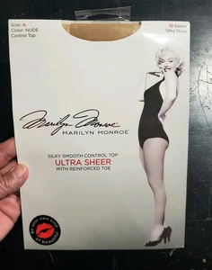 Collant Marilyn Monroe Silky Smooth Control Top Ultra Trasparente Colore Nudo Taglia A - Foto 1 di 4