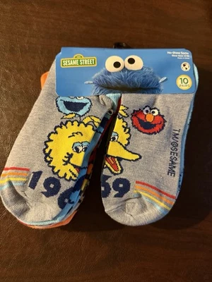 NUEVO Calcetines Sesame Street 10pk No Show para mujer talla 4-10 Foto 1 de 2