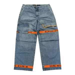 VINTAGE Marithe Francois Girbaud Jeans Men 42 Blue Baggy Shuttle Tape Skater Y2K - Picture 1 of 17