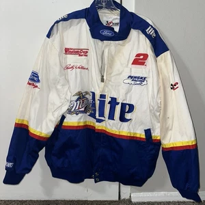 Vintage Rusty Wallace Miller Lite Race Jacket Size XL Chase Authentic See Pics - Bild 1 von 13