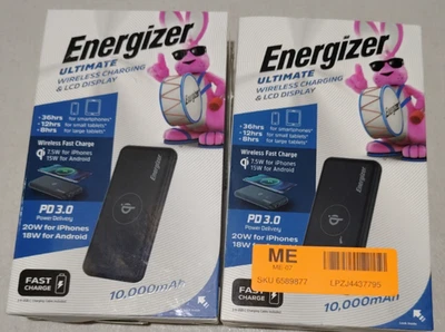 2x Energizer Ultimate Wireless Charging &LCD Display 10,000mah QE10010PQ - Image 1 of 2