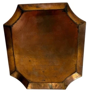 Vintage Copper Tray/Platter~Engraved Text~Historic~Philadelphia - Bild 1 von 5