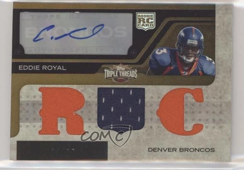 2008 Topps Triple Threads Sepia /75 Eddie Royal #123 Rookie Auto RC - Image 1 of 2