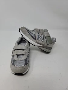 New Balance 990V5 Little Kid Sneakers Shoes 9m Gray Hook And Loop Retro IV990GL5 - Picture 1 of 23