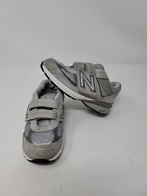 New Balance 990V5 Little Kid Sneakers Shoes 9m Gray Hook And Loop Retro IV990GL5 - Image 1 of 4