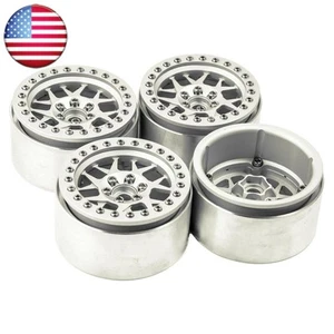 FLYXM 4x Metal 2.2'' Beadlock Wheels Rims for 1/10 Axial SCX10 RR10 Wraith 90056 - Picture 1 of 5