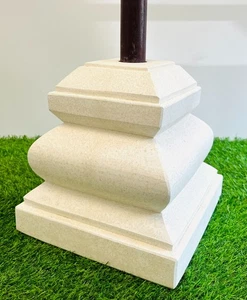 Stone Parasol Base 18kg Off White Terrazzo Granite Marble Garden Umbrella Stand - Picture 1 of 2