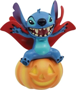 Enesco Disney Vitrina Lilo y Stitch Usando Disfraz de Vampiro en Calabaza NUEVO - Imagen 1 de 8