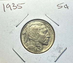 1935 Buffalo Nickel AU+ Condition. Full Horn. 14.40 - Picture 1 of 4