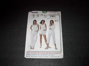 Burda Pattern 7966 Misses' Semi-Fitted Shorts Pants in Two Lengths 12 ~ 24 Uncut - Picture 1 of 3