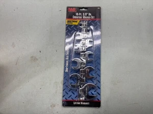 MIT 3/8" Drive Crowfoot Wrench 10 PCS Set Metric 10mm - 24mm w/ Organizer - Picture 1 of 6