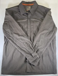 5.11 Tactical Hemd Herren Large Braun Langarm Druckknopfleiste Baumwolle Taschen - Bild 1 von 15