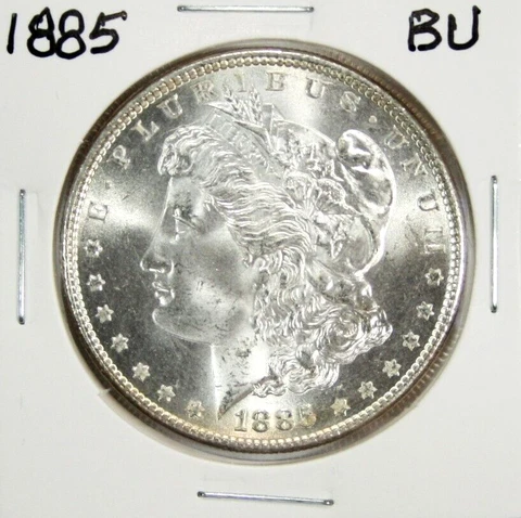1885 Morgan Silver Dollar "BU" #GA3 Cover