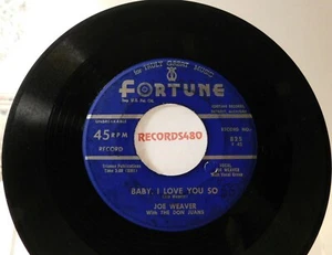 Joe Weaver 45 Fortune Baby, I Love you so / It Must be Love G+ Condition - Imagen 1 de 2