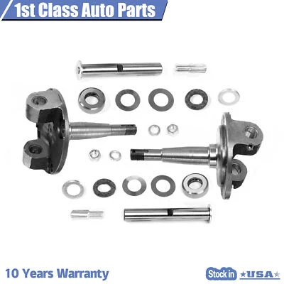 Pair Straight Axle Round Spindle With King Pin Kit For 1928-1948 Ford - Image 1 of 4