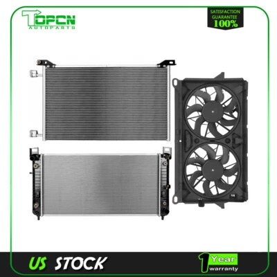 Radiator Condenser Cooling Fan For 2007 2008 2009 2010-2013 GMC Yukon XL 1500 - Image 1 of 4