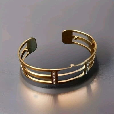 Brighton Christo Rhone Slim Gold Cuff Bracelet  - Image 1 of 4