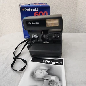 Cámara fotográfica instantánea Polaroid One Step 600 correa de flash incorporada con caja y manual - Imagen 1 de 14