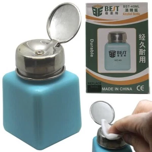 Botella dispensadora de empuje Alcohol IPA Spirit 100 ml mejor herramienta esmalte de uñas ESD Reino Unido - Imagen 1 de 1