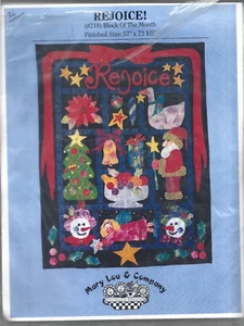 Quilt Pattern by Mary Lou & Company-REJOICE-Block of Month Quilt-57" x 73 1/2" - Picture 1 of 1