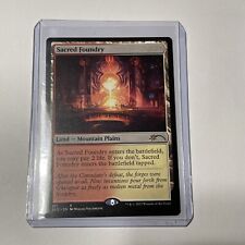 WOTC MTG  - Secret Lair - In Hand SACRED FOUNDRY  SHOCK LAND - red white