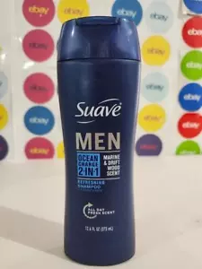 Suave Men 2 in 1 Shampoo and Conditioner Ocean Charge 12.6 Fl Oz - Picture 1 of 3