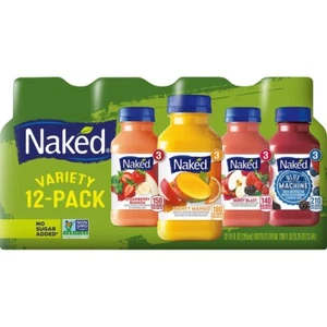 Miscela di succo nudo 100%, confezione varietà, 10 fl oz, 12 ct, 120 once, 7,5 libbre, Kosher - Foto 1 di 3