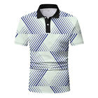 Men Fashion Summer Tee Casual Short Sleeve Turndown Thin Style Sports T Shirts