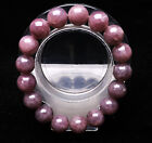 12.8mm Natural Purple Iolite Crystal Gemstone Round Beads Bracelet AAAAA