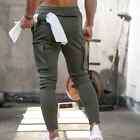 New Towel Loop Jogger Men Cotton Sweatpants Zipper Pockets Athletic Sport Pants