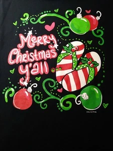 Christmas T Shirt Merry Christmas Y'all w/flip flops - Picture 1 of 7