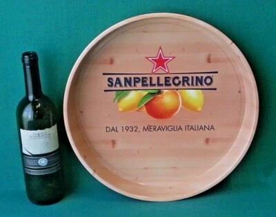 VASSOIO PORTA BIBITE PUBBLICITARIO SANPELLEGRINO IN LATTA VINTAGE. PP21/22