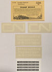 CHAMP O SCALE DECAL - CANADIAN NATIONAL/CN HOOD DIESEL - CN ?NOODLE? #E-190