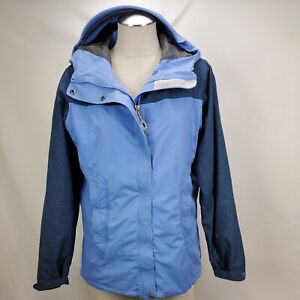 Mountain Hardwear Conduit Womens Waterproof Jacket Coat Size Medium Blue Hooded