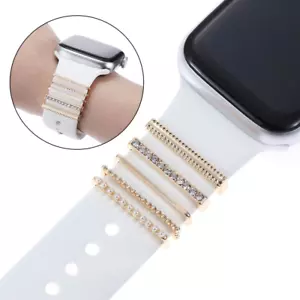 Metal Charms Decorative Ring For Apple Watch Band Diamond Ornament Smart Watch - Picture 1 of 8