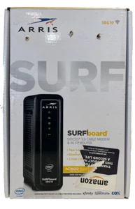 ARRIS SURFboard SBG10 DOCSIS 3.0 16 x 4 Gigabit Cable Modem/AC1600 Wi-Fi Router - Picture 1 of 2