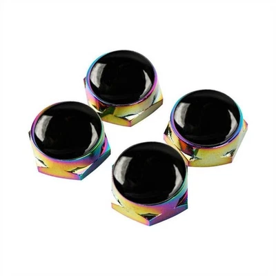 4PCS Racing Car License Plate Neo Chrome Screw Bolt Cap Cover for LINCOLN - Image 1 of 4