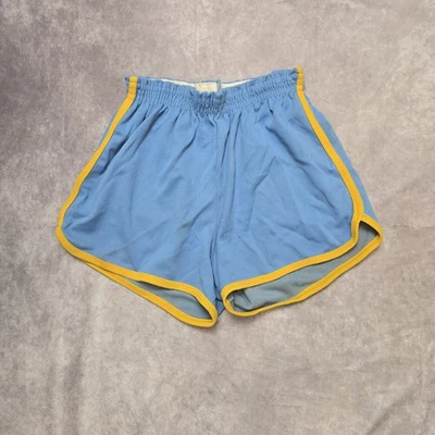 Pantalones Cortos Vintage Años 70 Russell EE. UU. Atléticos Para Hombres Medianos Azul Dorado Correr UCLA Foto 1 de 4