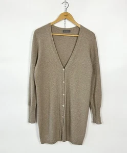 Cárdigan largo vintage Hawico of Scotland 100 % cachemir para mujer marrón talla mediana” - Imagen 1 de 7