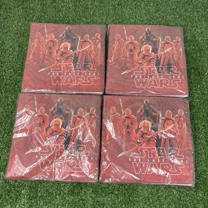 Lot of 4 Star Wars EP 8 The Last Jedi 16 Pack 2 Ply Napkins Party 6.5” #5924480 - Picture 1 of 3
