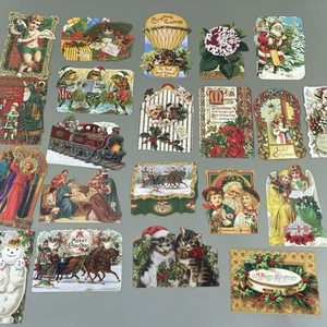 Punch Studio Assortment Set 20 Unused Christmas Cards Vintage Style - Picture 1 of 8