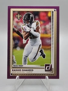 2025 Donruss Football 287 Rashid Shaheed Purple Press Proof 💥  - Bild 1 von 2