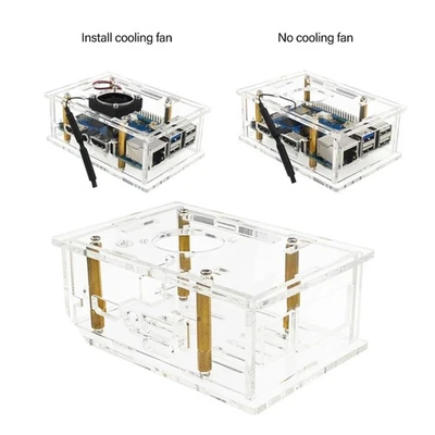 Acrylic Enclosure Cover for Orange Pi 5 Pro Mainboard Case Effective Cooling - Image 1 of 4