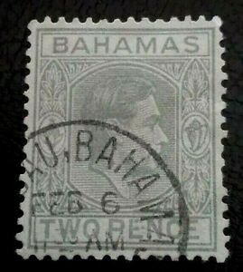 Bahamas:1938 -1948 King George VI 2 P. Collectible Stamp.