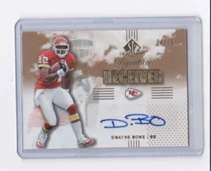 DWAYNE BOWE 2007 SP CHIROGRAPHY FOOTBALL HANDSIGNIERT ROOKIE - #/'D75 - KOSTENLOSER VERSAND - Bild 1 von 24