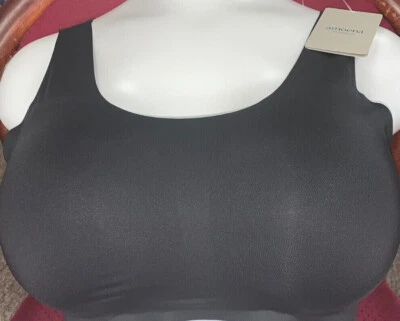 NUEVO CON ETIQUETAS-Amoena #44311 (Negro) #44310 (Desnudo) Bolsillo Post Mastectomía Sin Costuras, Sin Alambre Foto 1 de 4