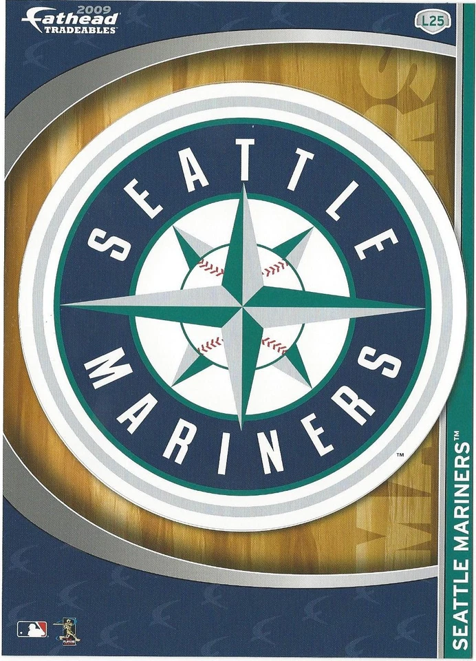 SEATTLE MARINERS TEAM LOGO FATHEAD TRADEABLES REMOVABLE STICKER 2009 GRIFFEY L25 - Image 1 of 3